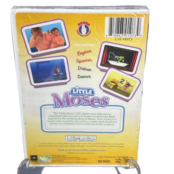 Little Leaders "Little Moses" DVD Learn Biblical Story & Counting Skills New - Picture 2 of 6